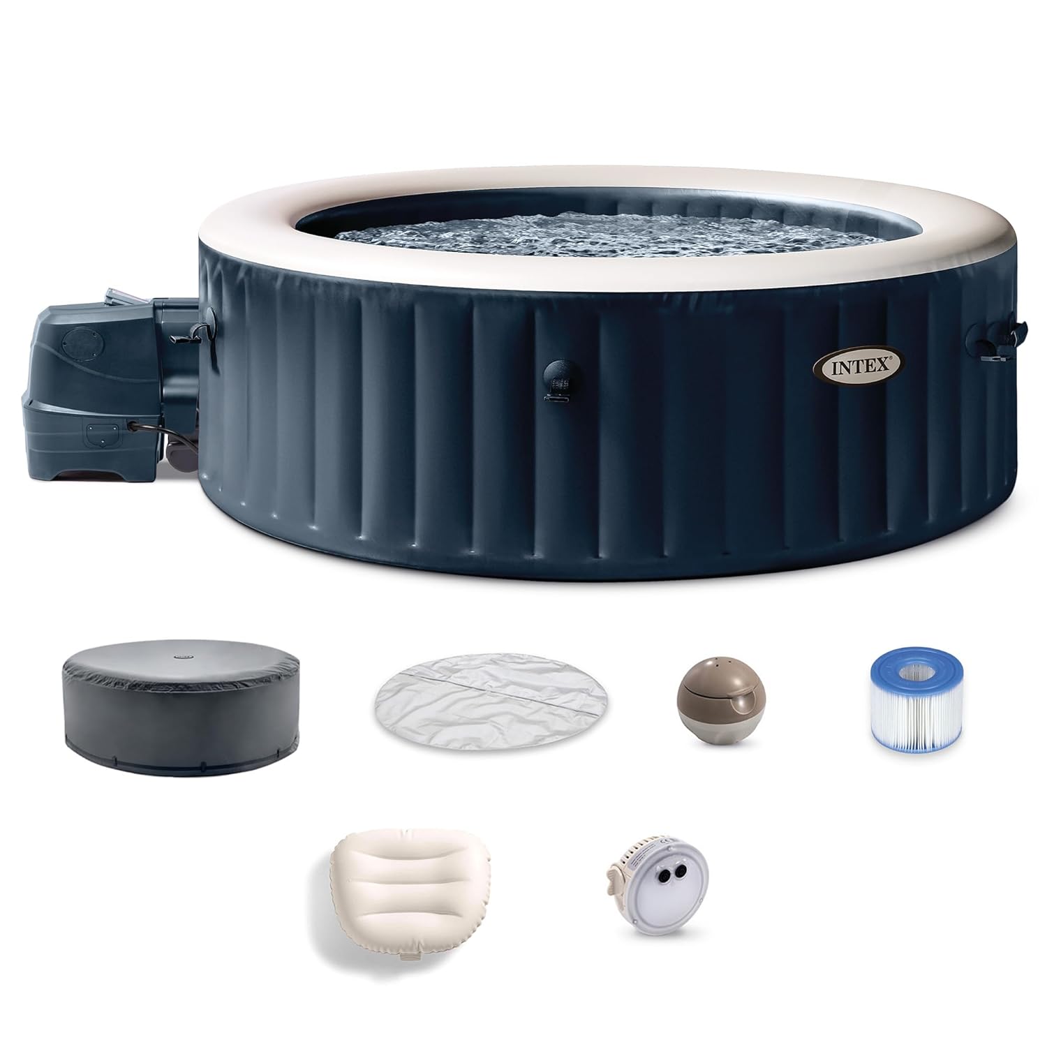 Inflatable Hot Tub - PureSpa Plus 6-Personen Runder Aufblasbarer Whirlpool,