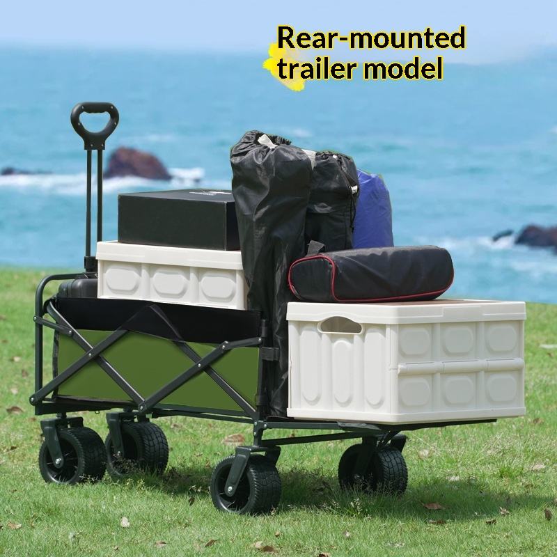Outdoor Furniture Table - Fabrikverkauf: Faltbarer 4-Rad-Plattformwagen für Camping und