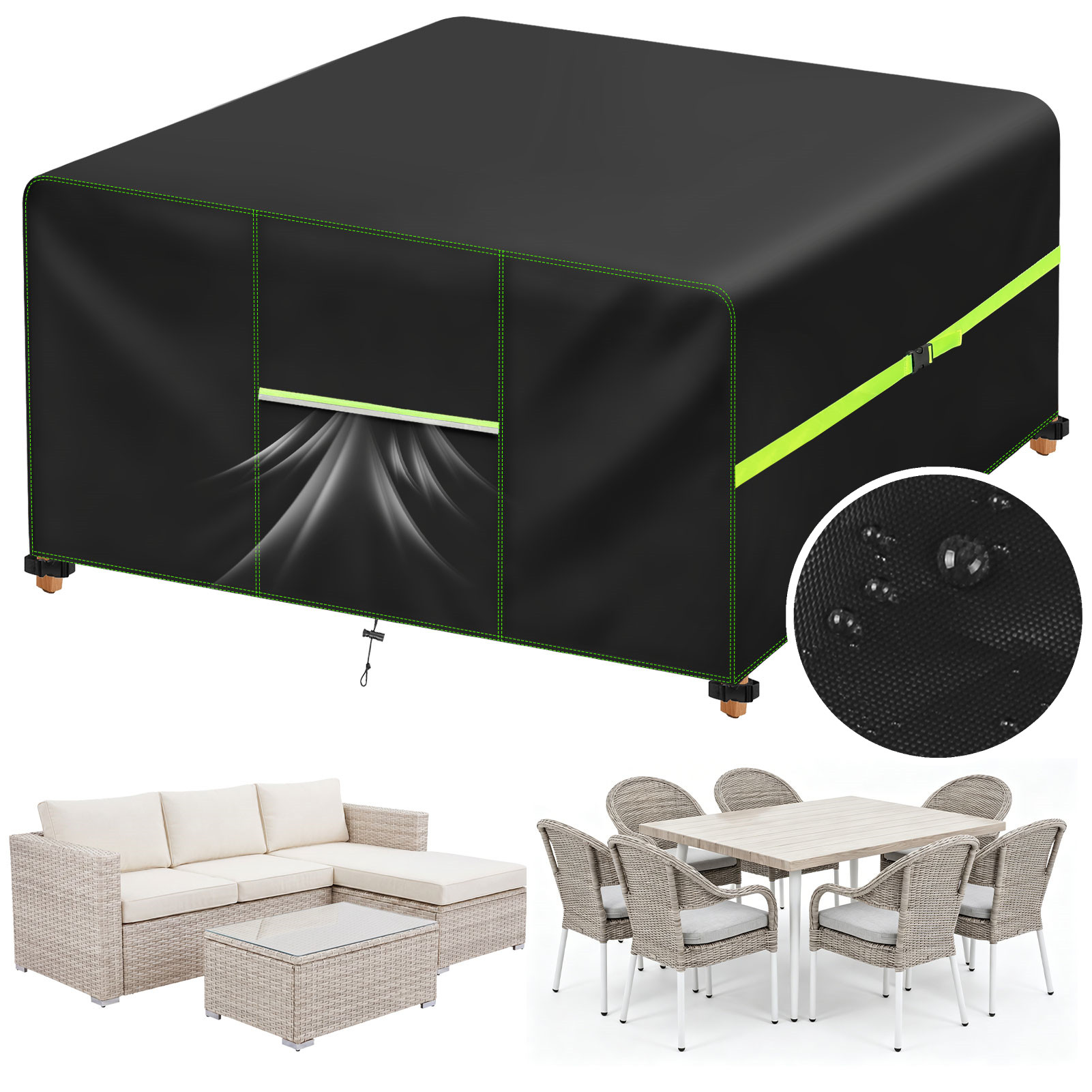 Outdoor Furniture Arhaus - Gartenmöbel-Abdeckung mit Lüftungsöffnung, wasserdicht, für Terrasse,