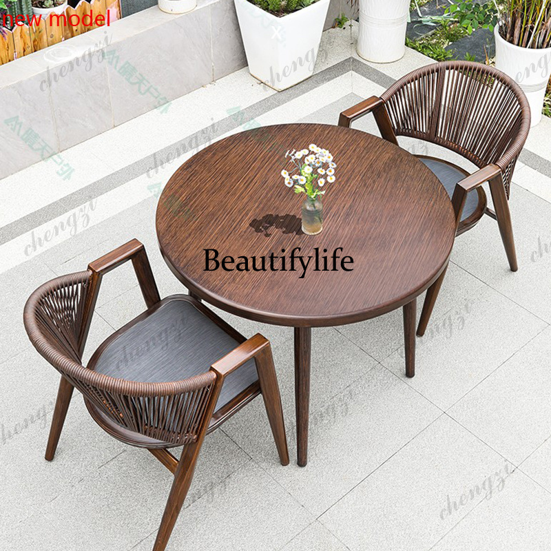 Outdoor Furniture Upholstery - Gepolsterte Gartenmöbel-Sets für den Außenbereich, Retro-Sessel,