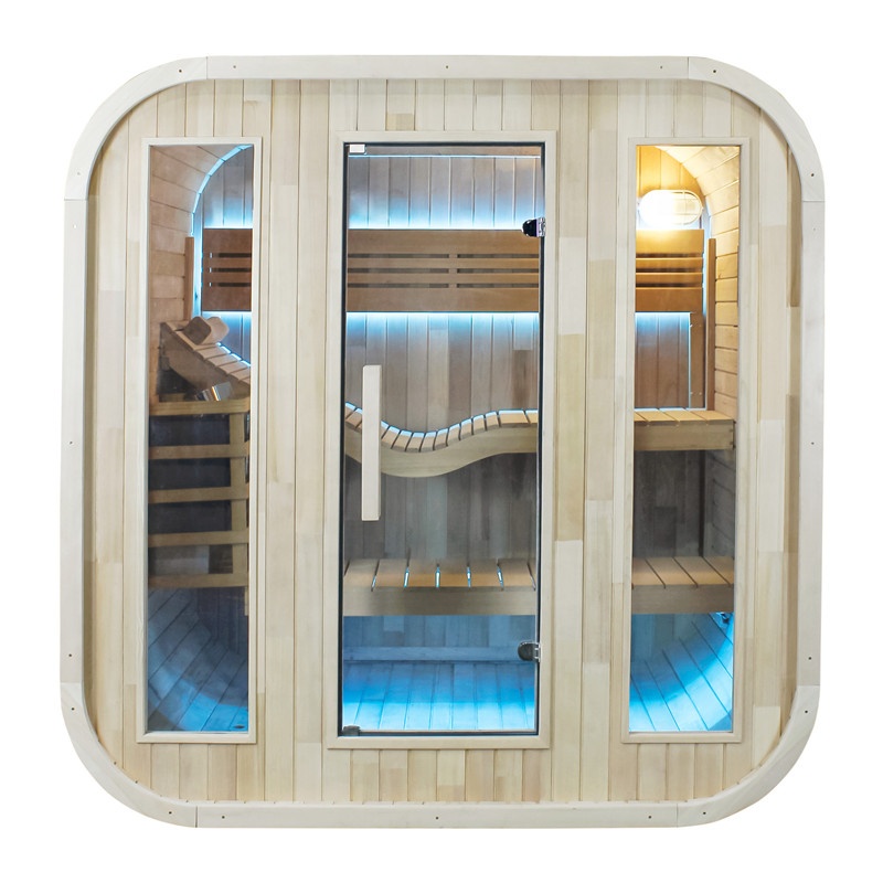 Outdoor Furniture Modern - Outdoor-Sauna Modernes Design-Kabinen-Modell Außen-Fass-Sauna für 4