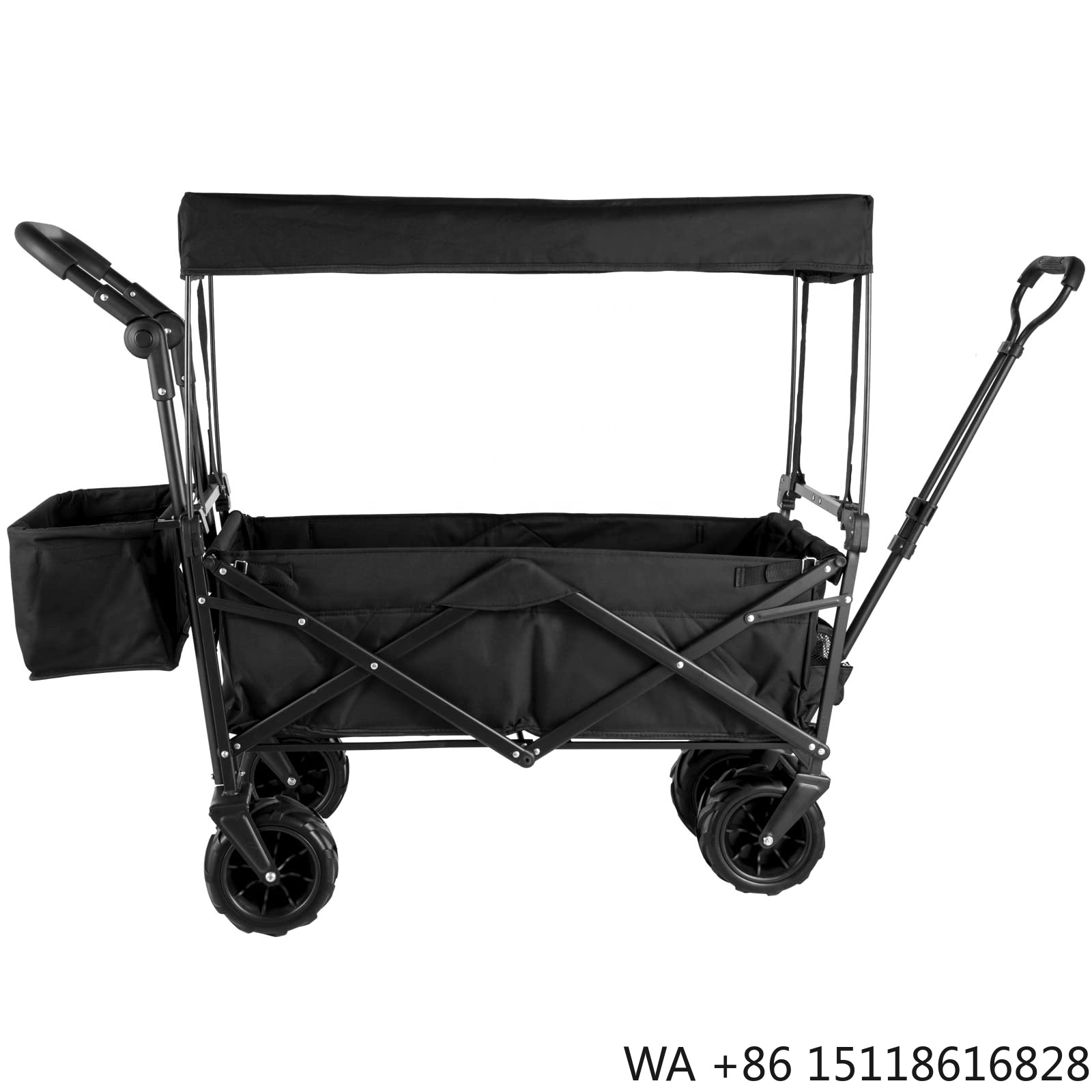 Outdoor Furniture Table - Outdoor-Camping-Klappwagen, faltbarer Transportwagen mit Sonnendach und
