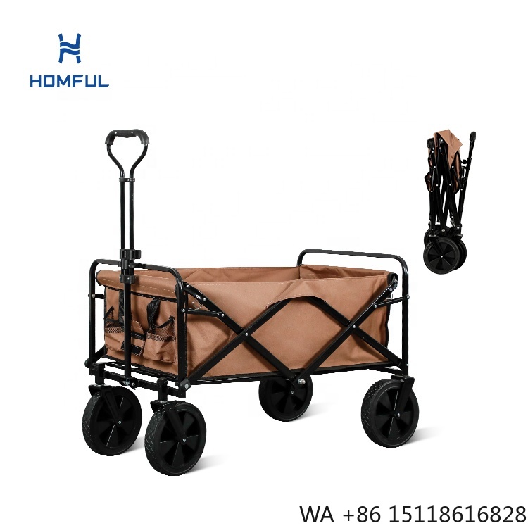 Outdoor Furniture Table - HOMFUL Angelwagen Zusammenklappbarer Faltbarer Camping-Trolley Strandwagen