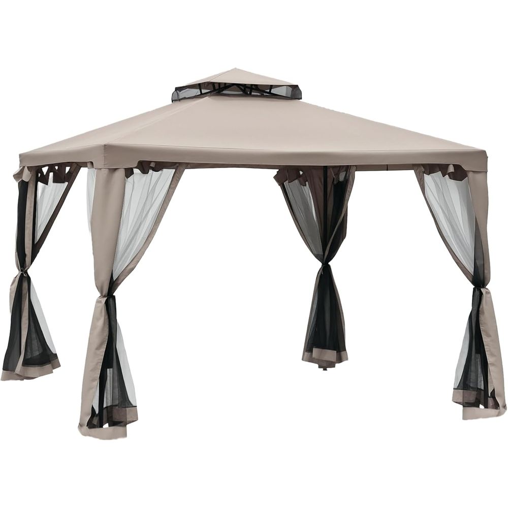 Outdoor Furniture Sofa - 9,6' x 9,6' Terrassenpavillon, Outdoor-Unterstand mit