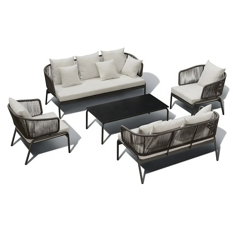 Outdoor Furniture Italy - Möbel Modernes Aluminium-Luxus-Lounge-Gartenmöbel im italienischen Design