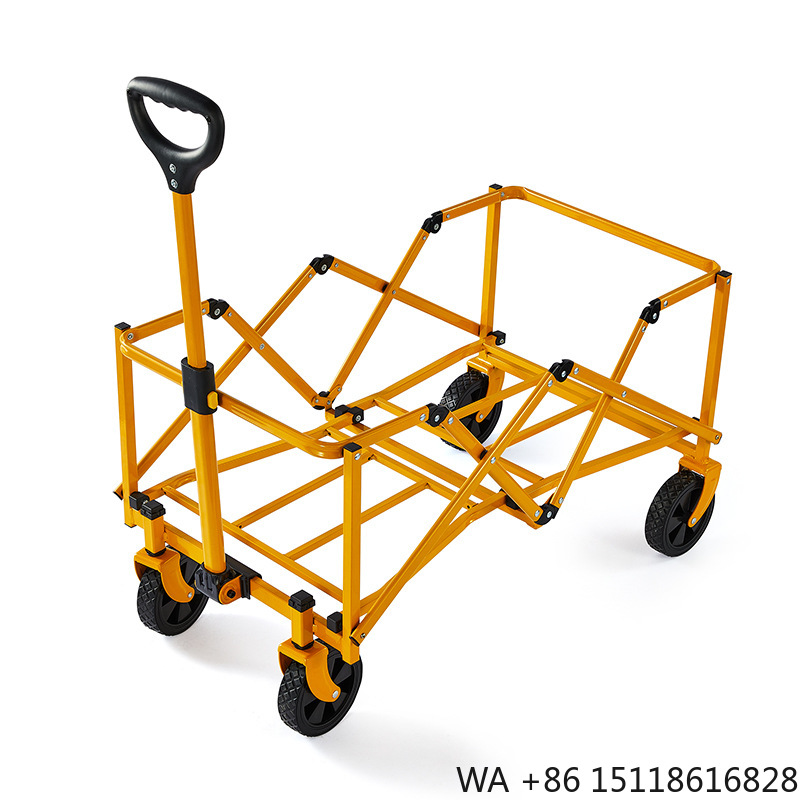 Outdoor Furniture Table - Zusammenklappbarer Faltwagen, Strandwagen mit Großer Kapazität,
