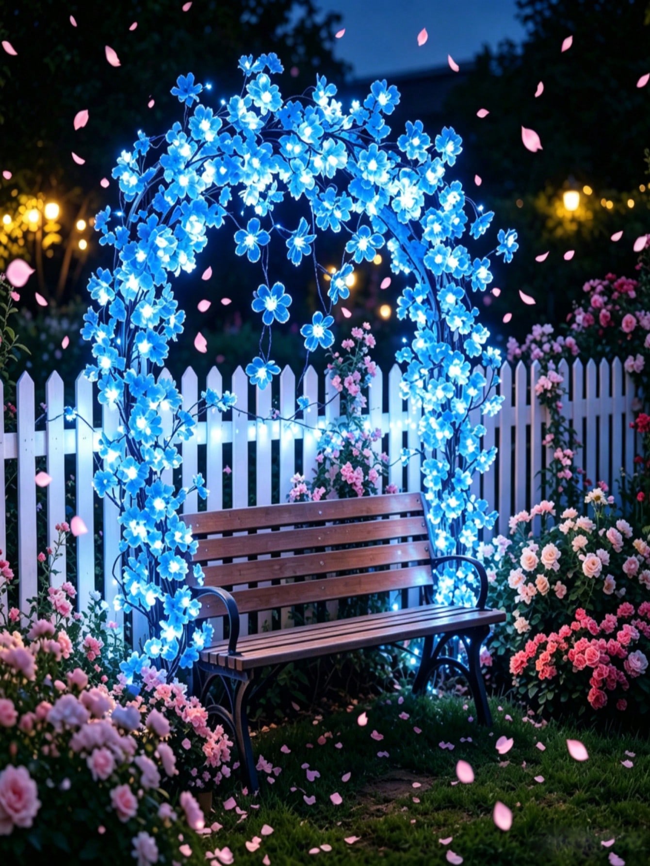 Outdoor Furniture Arhaus - 12m/7m/5m solarbetriebene dekorative Lichterketten mit Kirschblüten