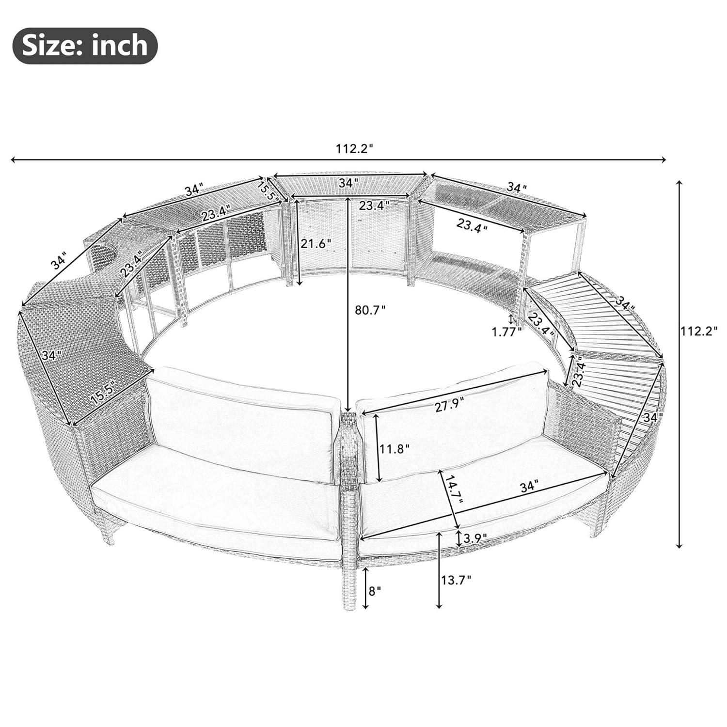 Rattan-Gartenmöbel-Set mit Sta – Outdoor Furniture Grey Bewertung und Preis
