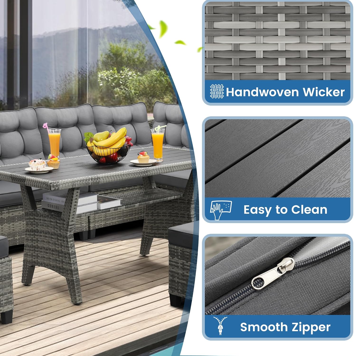 6-teiliges Terrassenmöbel-Set, – Outdoor Furniture Arhaus Bewertung und Preis