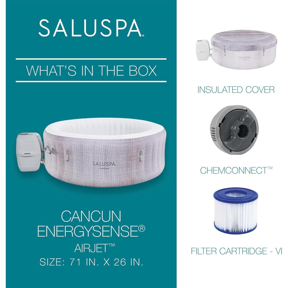 SaluSpa Cancun 2-4 Personen Au – Inflatable Hot Tub Bewertung und Preis