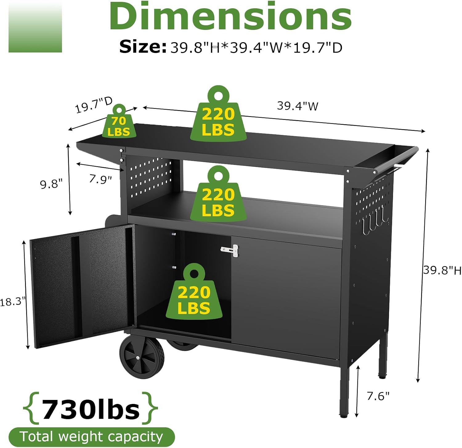 Outdoor-Grillwagen mit Staurau – Outdoor Furniture Table Bewertung und Preis