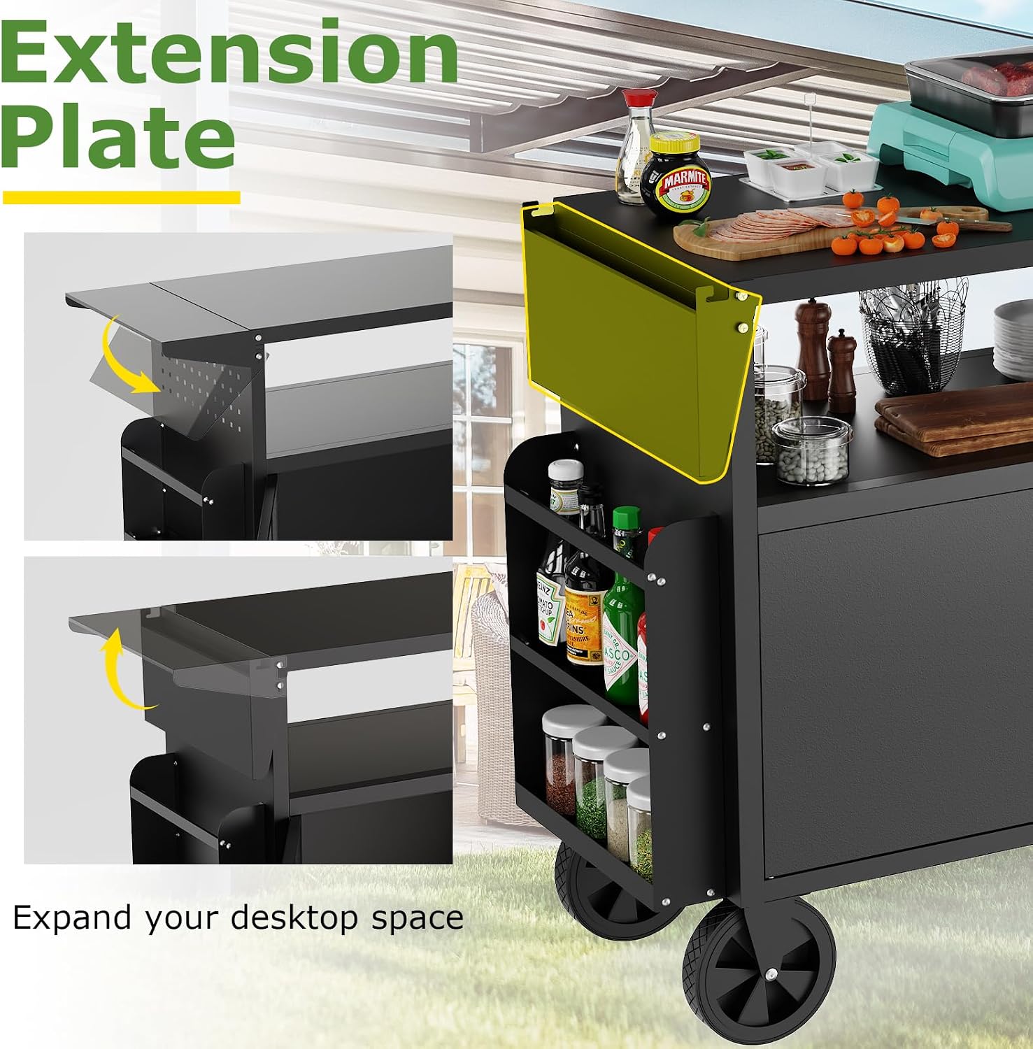 Outdoor-Grillwagen mit Staurau – Outdoor Furniture Table Bewertung und Preis