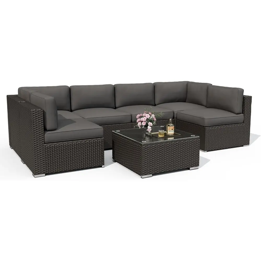 7-teiliges Gartenmöbel-Set für – Outdoor Furniture Grey Bewertung und Preis