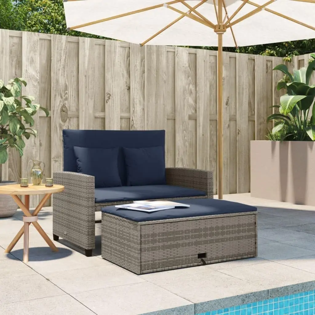 Graues und marineblaues PE-Rat – Outdoor Furniture Grey Bewertung und Preis