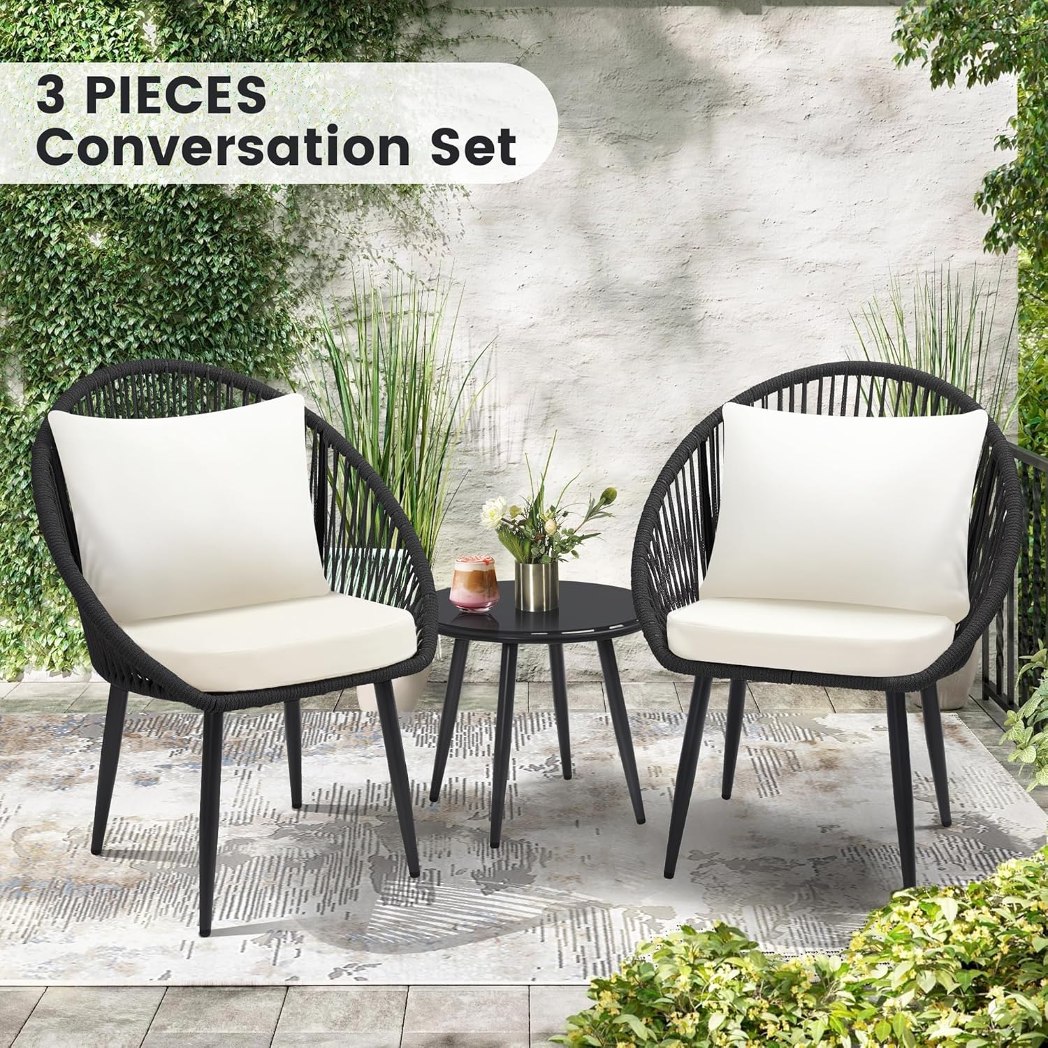 3-teiliges Bistro-Set, gefloch – Outdoor Furniture Arhaus Bewertung und Preis