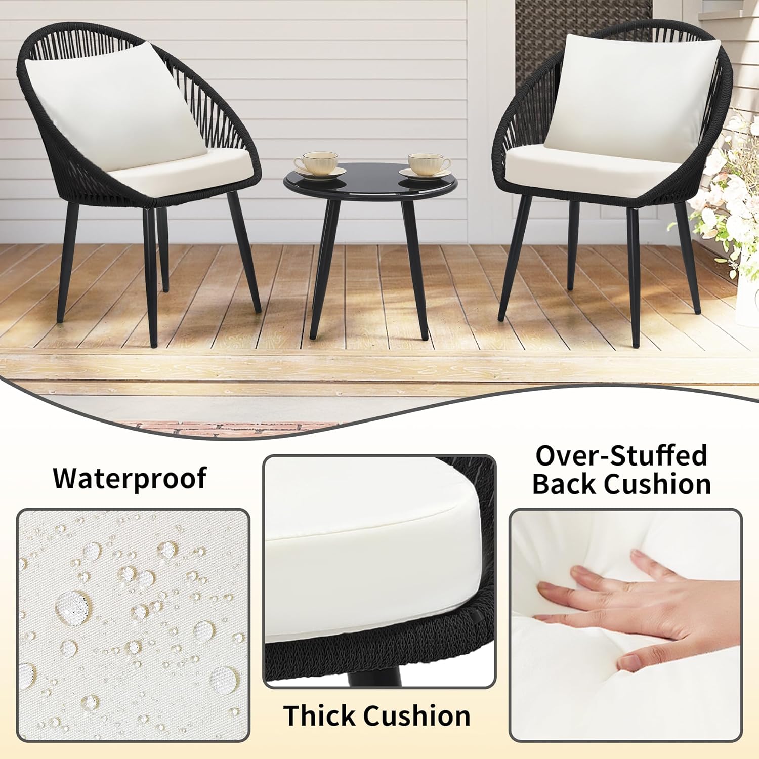 3-teiliges Bistro-Set, gefloch – Outdoor Furniture Arhaus Bewertung und Preis