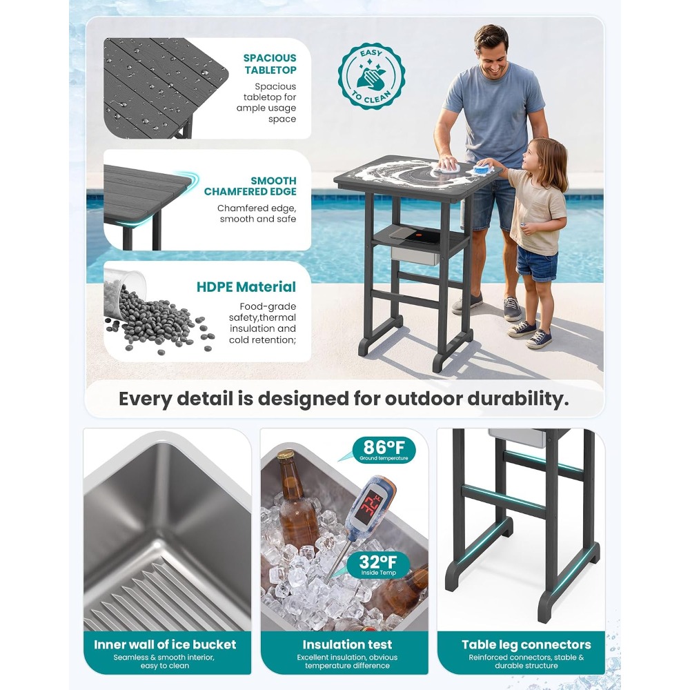 4-teiliges Outdoor-Barstuhl-Se – Outdoor Furniture Grey Bewertung und Preis