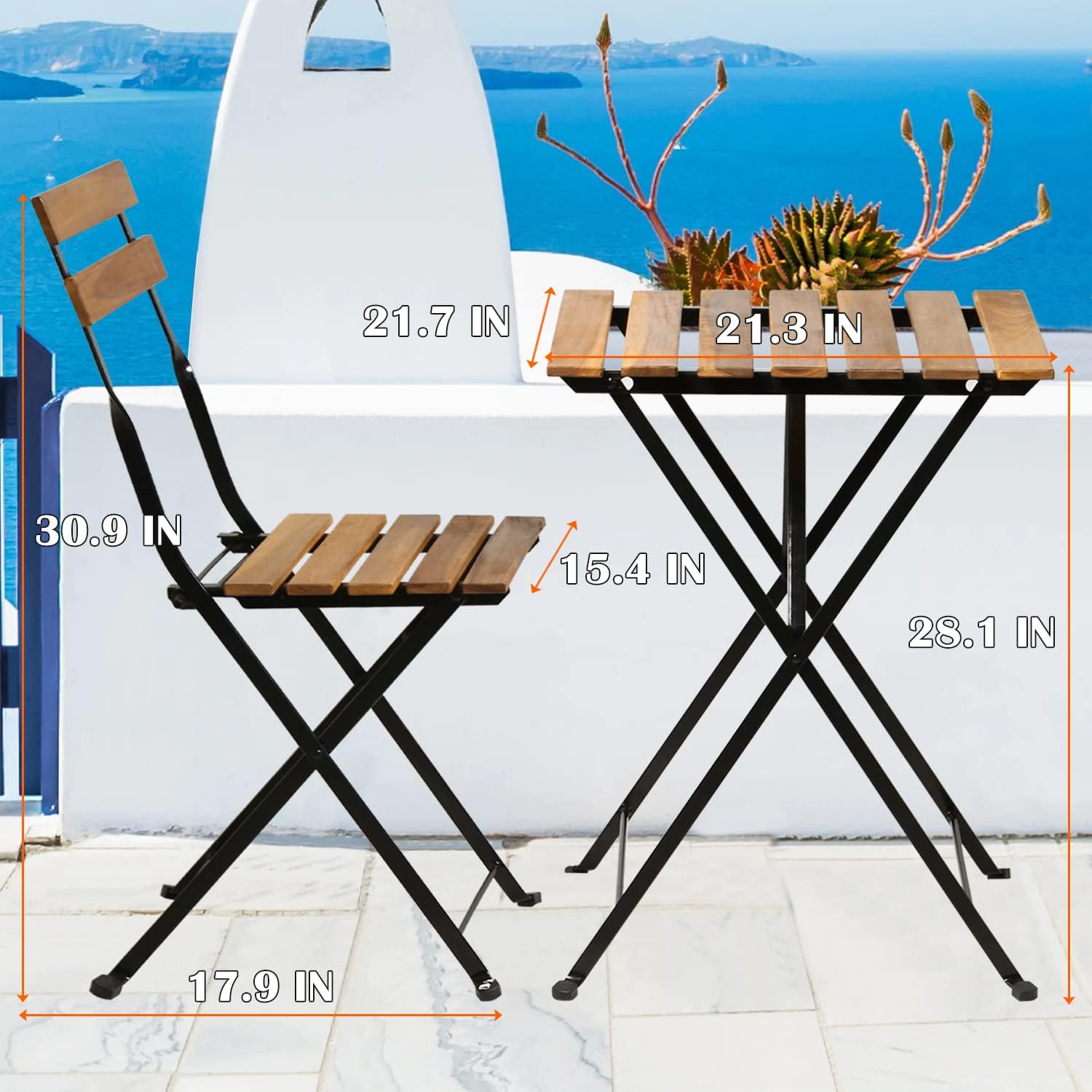 3-teiliges klappbares Bistro-S – Outdoor Furniture Sofa Bewertung und Preis