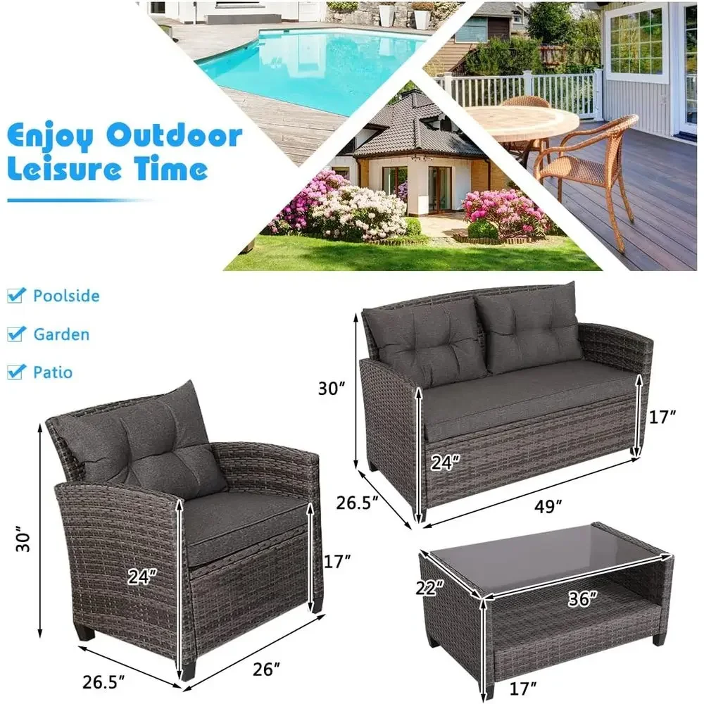 Graues Outdoor-Gartenmöbel-Set – Outdoor Furniture Grey Bewertung und Preis
