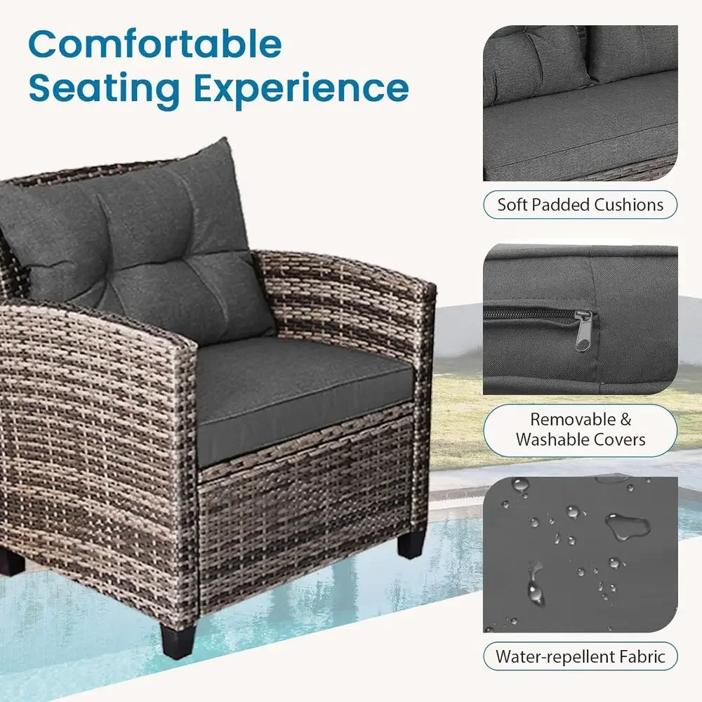 Graues Outdoor-Gartenmöbel-Set – Outdoor Furniture Grey Bewertung und Preis