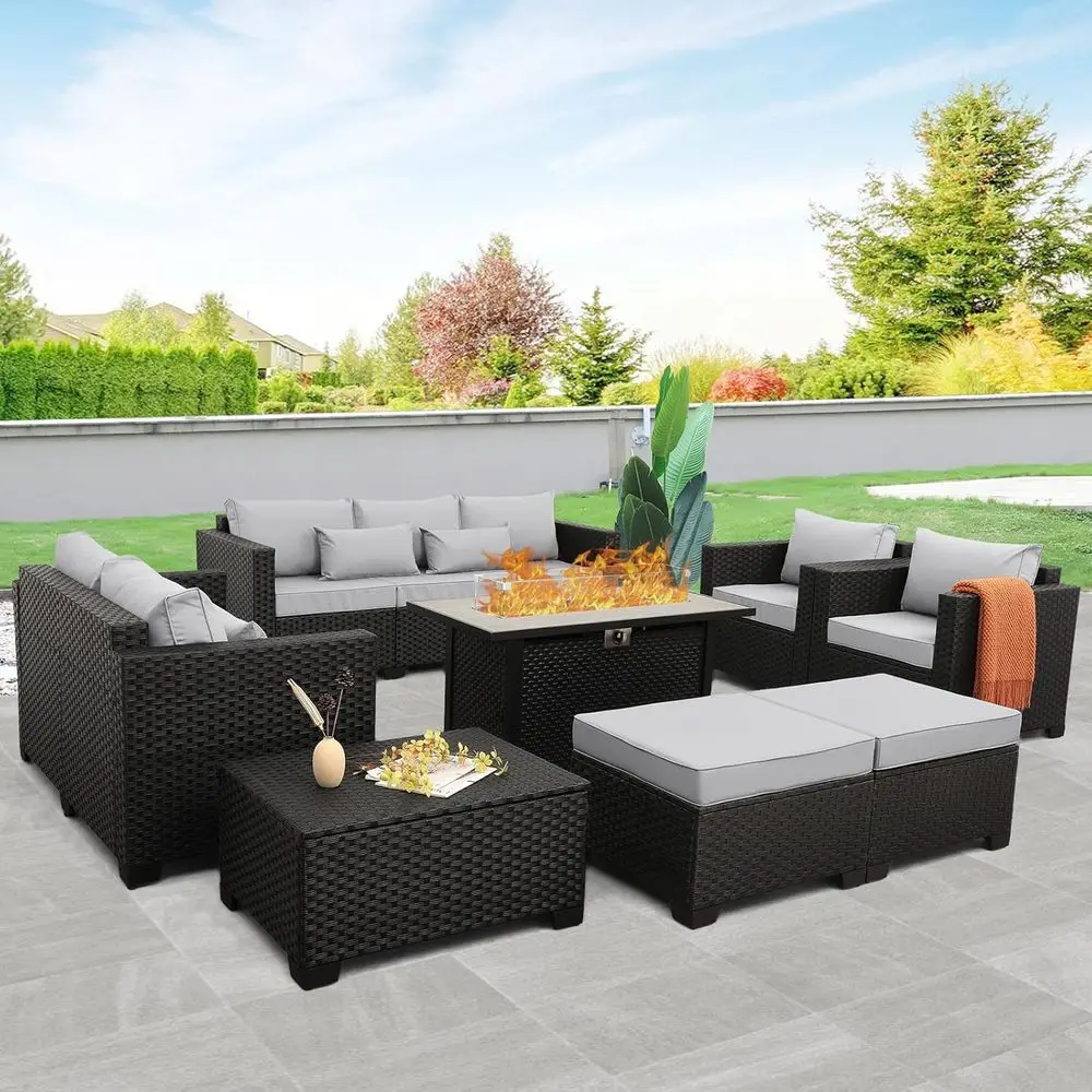 8-teiliges Gartenmöbel-Set mit – Outdoor Furniture Grey Bewertung und Preis