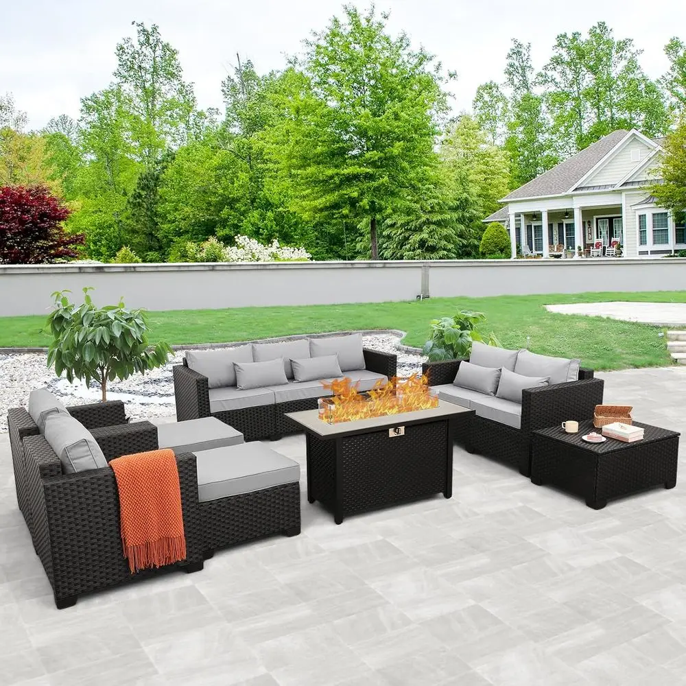8-teiliges Gartenmöbel-Set mit – Outdoor Furniture Grey Bewertung und Preis