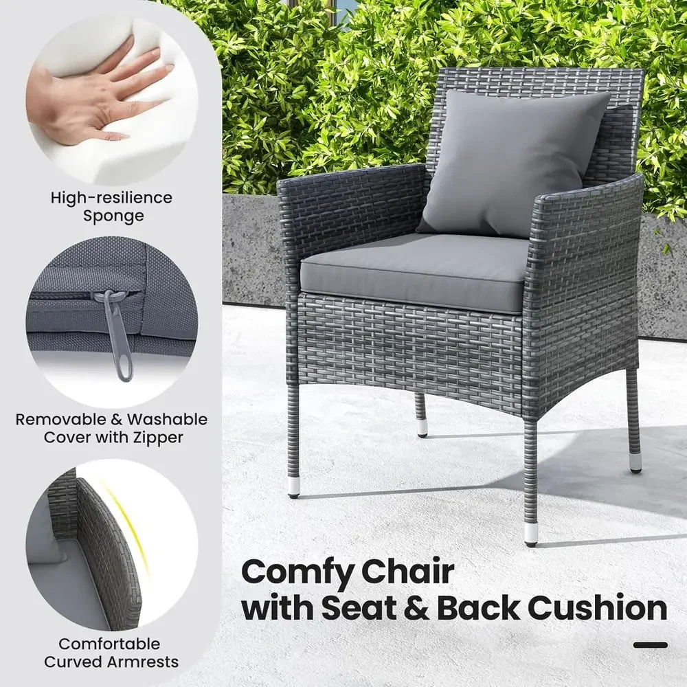Graues 3-teiliges Terrassenmöb – Outdoor Furniture Grey Bewertung und Preis