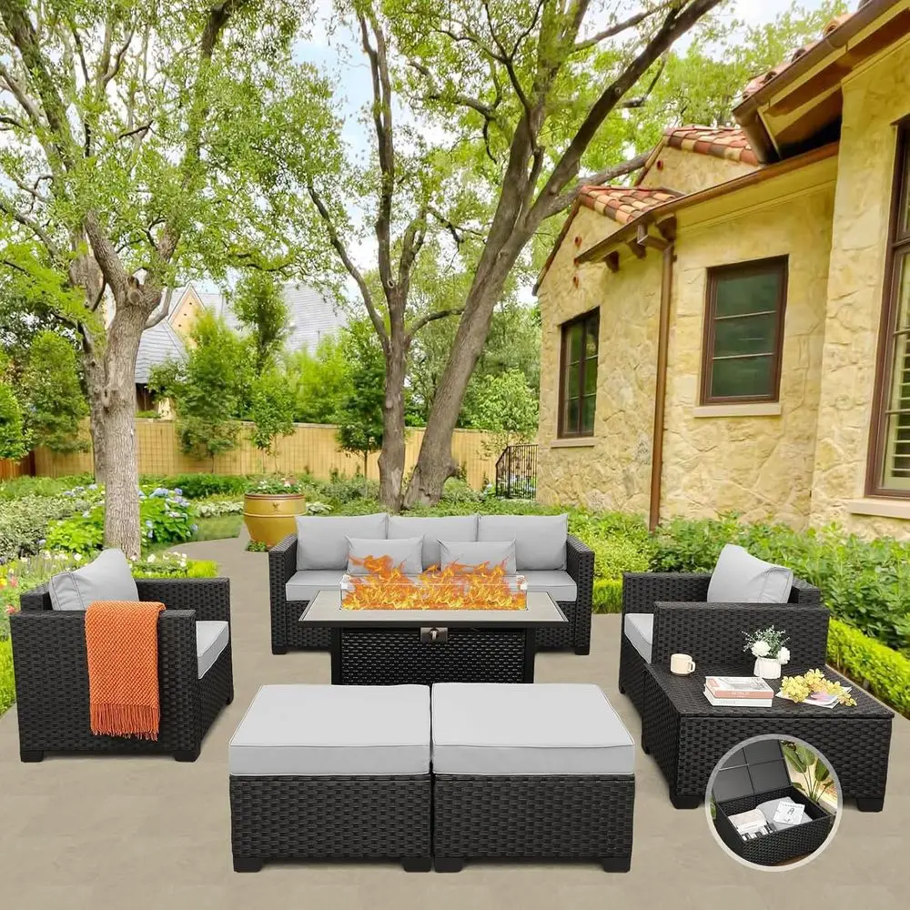 45-teiliges Outdoor-Terrassenm – Outdoor Furniture Grey Bewertung und Preis