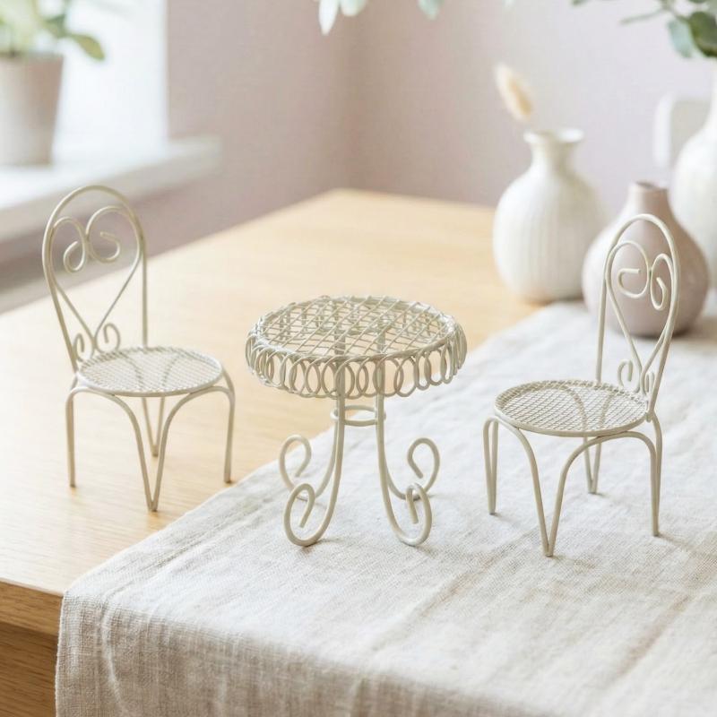 1/3-teiliges Puppenhaus-Garten – Outdoor Furniture Table Bewertung und Preis