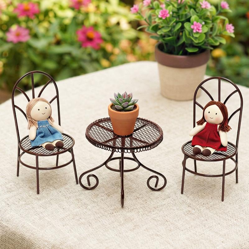 1/3-teiliges Puppenhaus-Garten – Outdoor Furniture Table Bewertung und Preis
