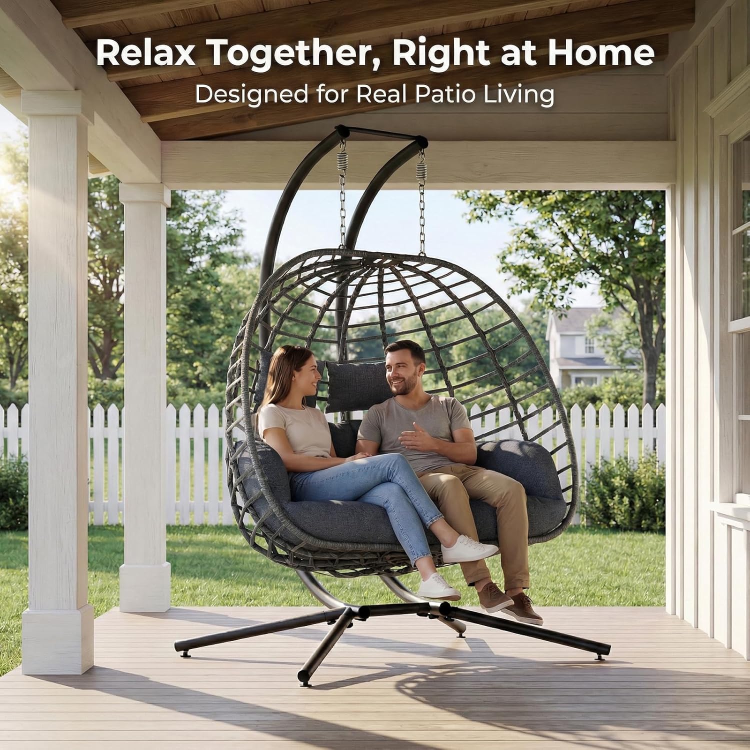 2-Personen-Eierschaukelstuhl m – Outdoor Furniture Grey Bewertung und Preis