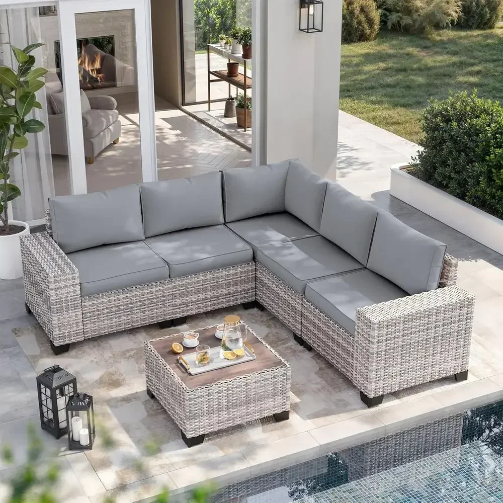 6-teiliges Outdoor-Gartenmöbel – Outdoor Furniture Grey Bewertung und Preis