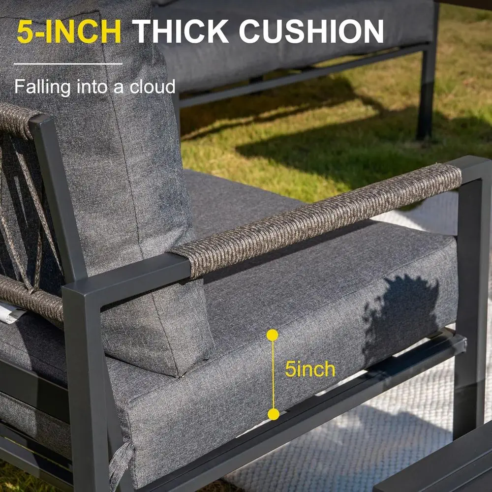 5-teiliges Outdoor-Gartenmöbel – Outdoor Furniture Grey Bewertung und Preis