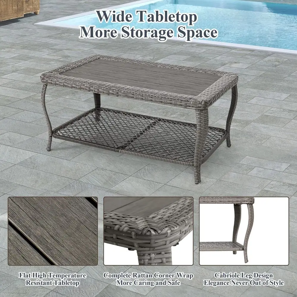 6-teiliges graues Outdoor-Ratt – Outdoor Furniture Grey Bewertung und Preis